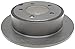 ACDelco Silver 18A2418A (19287386) Non-Coated Rear Disc Brake Rotor