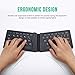 Folding Bluetooth Keyboard, Jelly Comb Ultra Slim Ergonomic Foldable Rechargeable Pocket Sized Mini BT Wireless Keyboard for iOS Android Windows Laptop Tablet Smartphone -Black