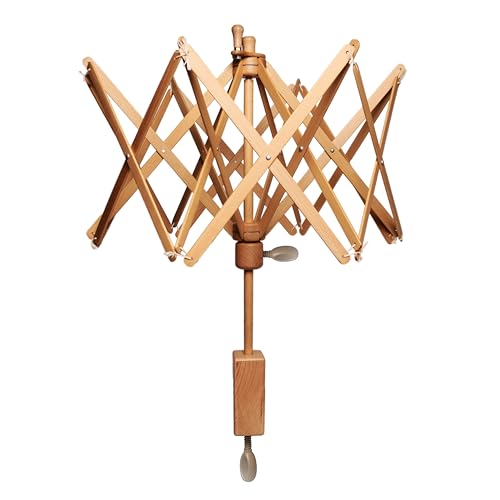 KnitPro KP35004 d'enroulement et Distribue Accessoires Naturel Swift Enrouleur de Tricot, Bois Dense, Multicolore, 30 x 35 x 30 cm