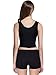 MsBasic Womens Basic Sleeveless Short Fitness Cami Crop Tank Top