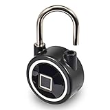 Micalock Biometric Smart Padlock Fingerprint Bluetooth Keyless Unlock IP65 Waterproof New Generation (Black)