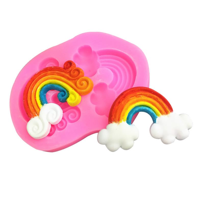 TTOA - Rainbow Silicone Fondant Mould | Icing Mould | Sugar Craft | Cake Decoration