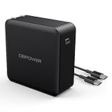 DBPOWER USB C Charger with 60W Type-C Power Delivery 3.0 PD USB Wall Charger Adapter for MacBook Pro, Nintendo Switch, iPhone X/8/8Plus, Pixel C, Moto Z Samsung Mate Book and More (Black, 60W)