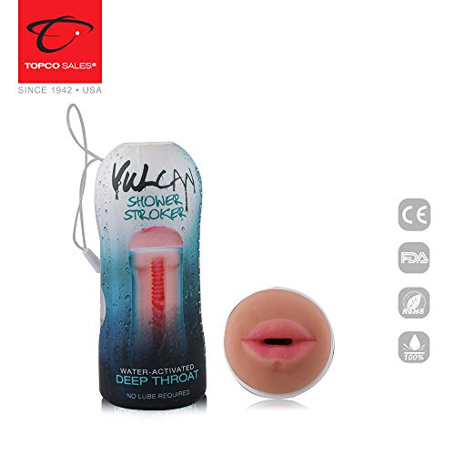 CyberSkin H2o Vulcan Shower Stroker Deep Throat Male Masturbator Cup Sex Toy, 0.1 Pound