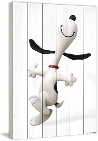 Peanuts MH-PNTS-01M-WW-36 Happy Dance Painting Print On White Wood, Multicolor, 24" x 36"