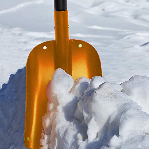 Jolitac Snow Shovel Sturdy Aluminum Lightweight Utility Winter Snow Removal Tools for Car, Camping and Outdoors Emergency, Collapsible Portable Snow Pusher (Gold) - Thumbnail 7