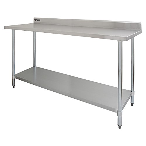 KuKoo Gastro Catering Edelstahl Arbeitstisch Küchentisch Zubereitungstisch Gastrotisch Gastronomie 90cm H x 183cm L x… – Bild 4