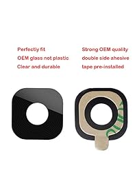 Lente de repuesto para cámara trasera de cristal + adhesivo preinstalado para Samsung Galaxy S7 G930 S7 Edge G935 (todos los transportadores), Galaxy Note 5