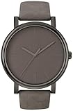 Timex Easy Reader Grey Leather Strap Mens Watch T2N795