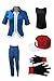 Miccostumes Men's Pokemon X and Y Ash Ketchum Cosplay Costume