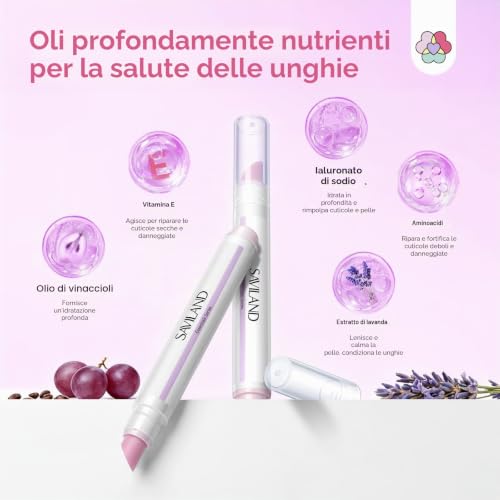 SAVILAND 3 in 1 Cuticle Pen, 2 Pieces Cuticle Scrub Pen for Cuticle Remover and Cuticle Oil with Ceramic Tip for Hair, Chapped and Dry Nails