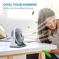 BESKAR USB Small Desk Fan, Portable Fans with 3