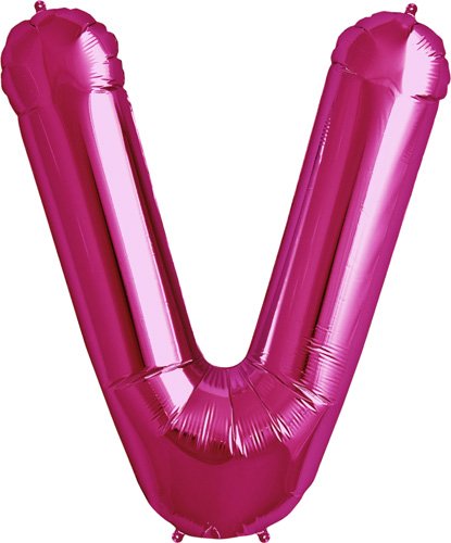 NorthStar 00191 Letter V Foil Mylar Balloon, 34