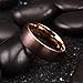 King Will Duo 2mm 4mm 6mm 8mm Dome Brown Tungsten Carbide Wedding Band Ring Rose Gold Inside Comfort Fit