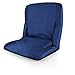 PICNIC TIME Ventura Portable Reclining Stadium Seat with Back Support, Folding Bleacher Chairs with Back and Cushion, Thick Padded Stadium Seat and Armrest, Include Six Backrest Positions, (Navy Blue)