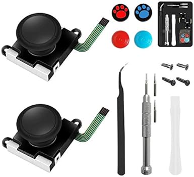 Amazon Hemajun ヘマジュン Switch Joy Con 対応 スティック 交換 部品 修理 工具 セット スティック カバー 付 7 04 周辺機器 アクセサリ