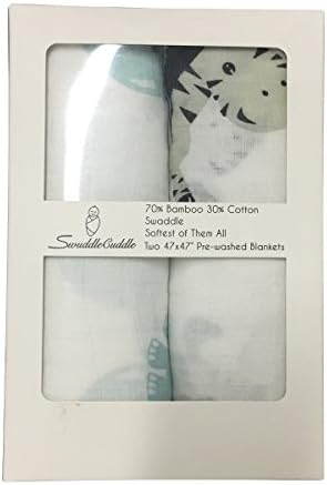 SALE Swaddle Blankets SwuddleCuddle 70% Bamboo 30% 2 Pack Softer than 100% Cotton