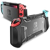 Dockable Case for Nintendo Switch - Mumba [Blade Series] TPU Grip Protective Cover Case Compatible with Nintendo Switch Console and Joy-Con Controller (Black)