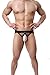 Two Pais of Mens Jockstrap Thongs Underwear (L, White)