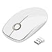 VicTsing 2.4G Slim Wireless Mouse with Nano Receiver, Noiseless and Silent Click with 1600 DPI for PC, Laptop, Tablet, Computer, and Mac, White and Golden