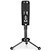 1byone USB Microphone with tripod, Mute Button, LED indicator, audio out volume up/down control, compatible with Windows/MacOS/Linux, Cardioid or Omni-directional Condenser USB Microphone