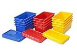 ECR4Kids Stack and Store Tubs with Lids, Assorted (12-Pack)