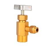 R134A Can Tap, R134A Dispenser Valve AC Refrigerant Bottle Opener with 1/2'' Acme Male and 1/2'' Femal Thread, Fits for Automotive Air Conditioning Charging