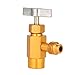Aupoko R134A Dispenser Valve AC Refrigerant Bottle Opener, R134A Can Tap with 1/2’’ Acme Male and 1/2’’ Female Thread, Fits for Automotive Air Conditioning Charging