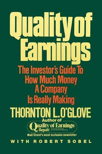 Quality of Earnings Quality of Earnings