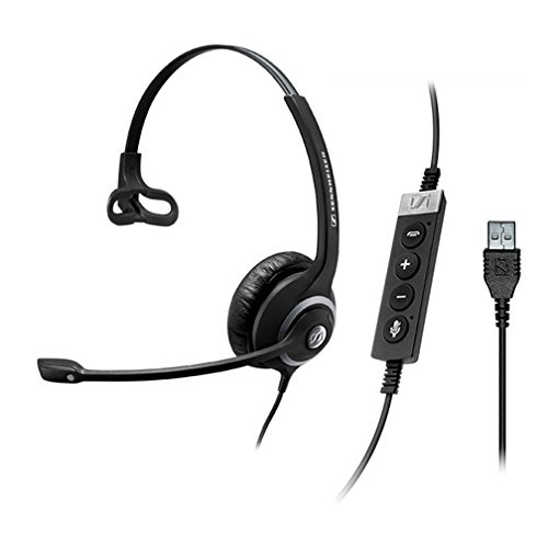 Sennehsier CIRCLE Seriers SC 230 MS II,  Single-sided, Wired Headset, USB  in-line Call Control Unit, Certified for Skype for Business