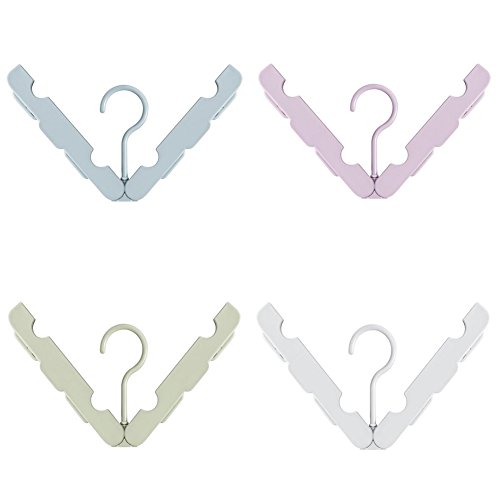 Foldable Clothes Hangers Portable Plastic Drying Rack Non-slip Small Clothes Tree Grooves Shirts Sweaters Dress Coat Stand with Hook for Outdoor Camping Travel