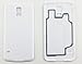 Nsiucion Samsung Galaxy S5 Battery Back Cover [with Rubber Seal Waterproof Gasket], Plain Housing Replacement Plastic Back Cover Case for Samsung Galaxy SV S5 i9600 G900 (White)