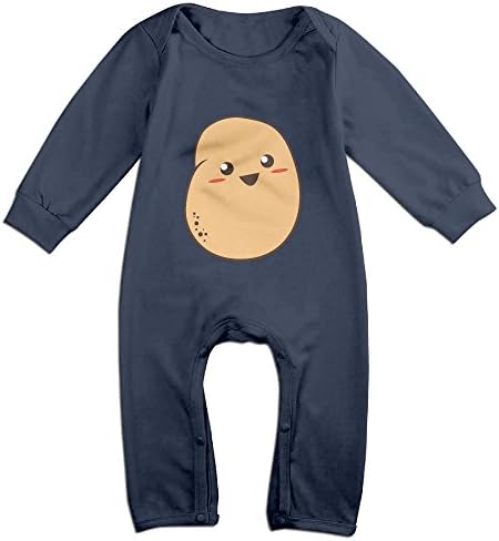 Gdlov Kawaii Potato Baby's Boys Girls Kids Long Sleeve Creeper Romper Bodysuits Onesies Jumpsuits Size 18 Months US Navy