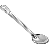 Winco 13" Stainless Steel Basting Solid Spoon | Dishwasher safe, Solid design, Heavy-duty, Long handle, Great for Cooking, Buffet Service, Food Preparation and Serving