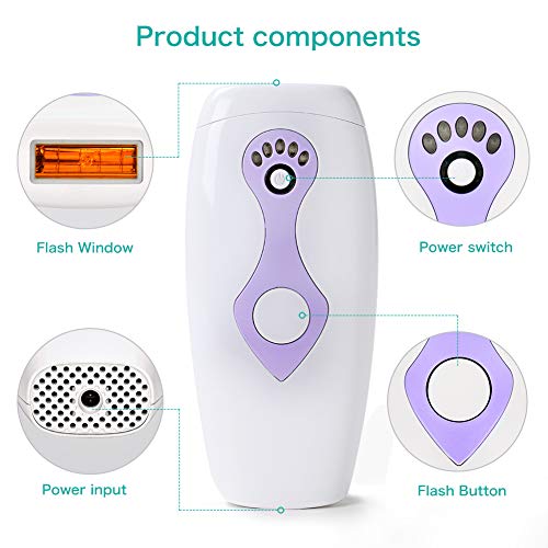 IPL Hair Removal Device - Permanent Hair Removal with LCD Screen for Body, Face and Bikini - Ideal for Men and Women - FDA Approved