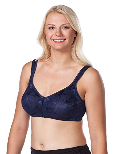 Leading Lady Women's Luxe Lace Front Closure Bra, Indigo, 38C