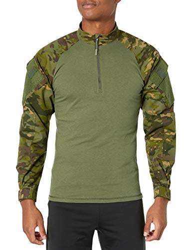 Tru-Spec Men's T.R.U. 1/4 Zip Combat Shirt, Multicam Tropic, X-Large Regular