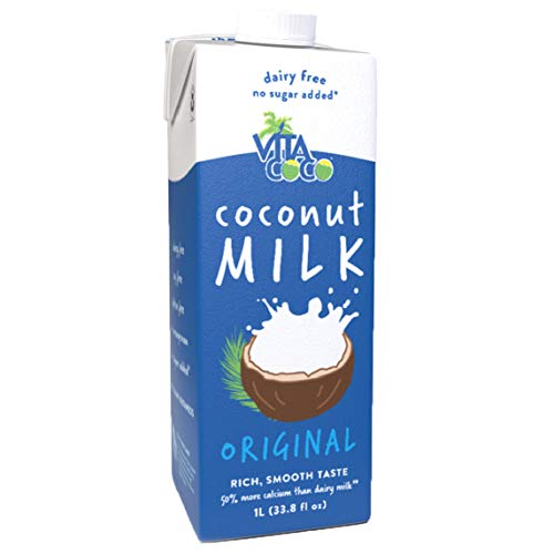 Vita Coco Coconut Milk, Unsweetened Original - Plant Based, Dairy Free Milk Alternative - Gluten Free, Soy Free, and So Delicious - Perfect for Cereal, Coffee, Smoothies - 33.8 Ounce