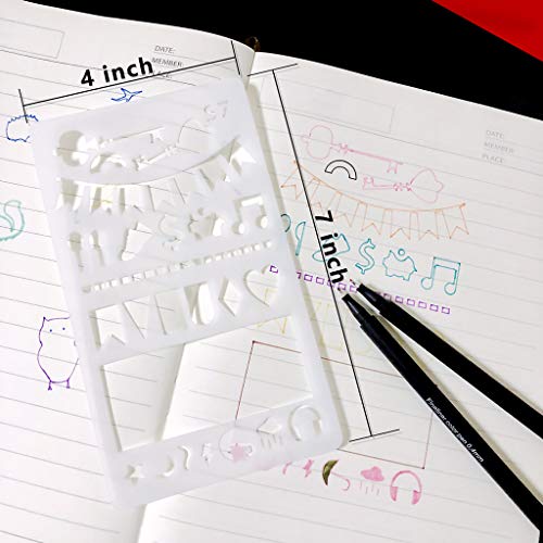 3 Plastic+Notebook+Scrapbook+Stencils+Templates