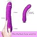 Dildo Vibrator Juntame G Spot Vibrators Rechargeable Clitoral Stimulator Adult Sex Toy for Women Men Realistic Dildos with Rotation 100% Waterproof (Purple 1)