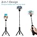AROVA Selfie Stick Tripod Bluetooth, Extendable Selfie Stick with Wireless Remote & Tripod Stand Compatible with iPhone X/8/8P/7/7P & Galaxy S9/S9 Plus/Note 8/S8/S8 Plus/More, Gift Pouch Included
