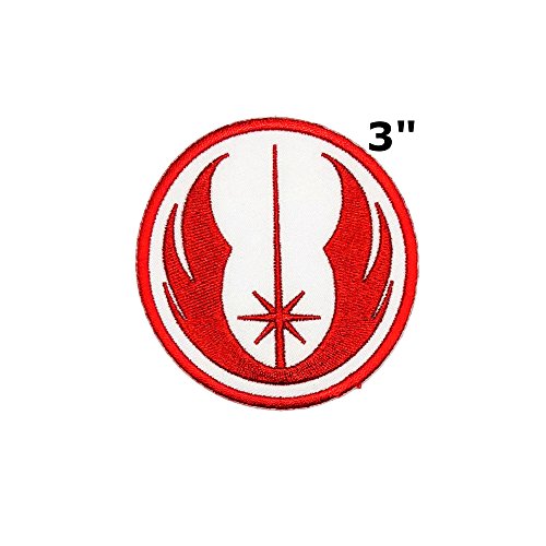 Star Wars Yoda Skywalker Rebel Jedi Red & White Patch Comics Sci-fi New Han Solo Movie Embroidered Sew or Iron-on Badge DIY Appliques
