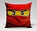 Red Ninjago Master of Spinjitzu Pillow Case (18x18 one side)
