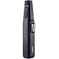JOBON Solar Beam Torch, Adjustable Lockable Firepower Butane Refillable Jet Flame Lighter for Baking Kitchen Grill BBQ Camping (Gas Not Included) (Pink Flame-Black)