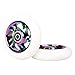 Kutrick Complete 2pcs 100mm Pro Stunt Scooter Replacement Wheels with ABEC-9 Bearing -Neo Chrome