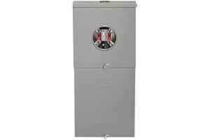 Leviton Outdoor Meter Main Combo, 200 Amp, 8 Spaces, Ring Type, LS820-BRC