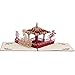 Paper Spiritz Pavilion Pop up Birthday Cards, Graduation,Mother's Day Card Anniversary Wedding, Laser Cut 3D Card all Occasion, Handmade Thank You Greeting Card for Kids