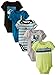 Quiksilver Baby-Boys Newborn 5 Pack Bodysuits Black Lime Gray Group