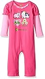 John Deere Baby Girls' Long Sleeve Coverall, Dark Pink, 3/6M