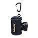 Lalawow Dog Waste Bag Dispenser Oxford Foldable Black (Black)